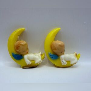 Vintage Gurley sleeping cherub candles-never used